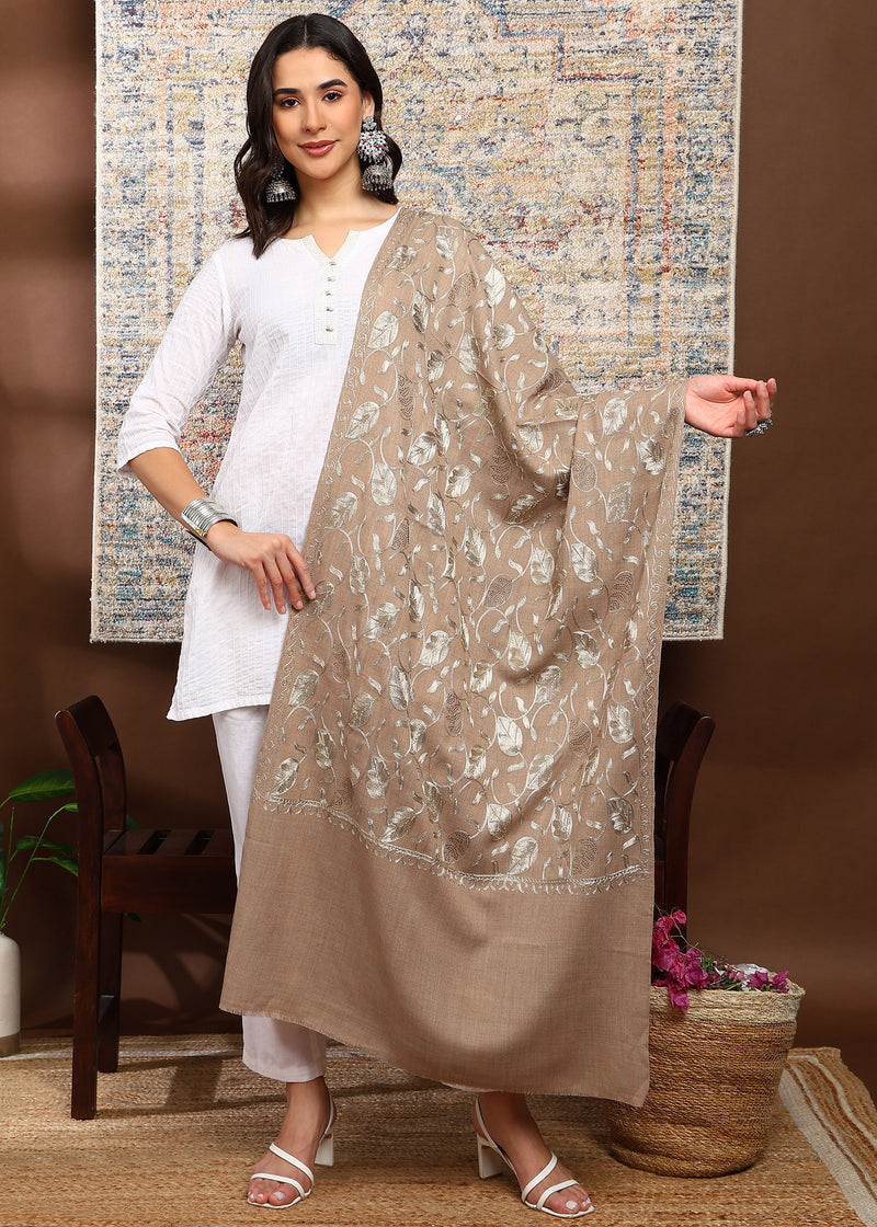 Firosh Women's Embroidered Stole with Swarovski Embellishments