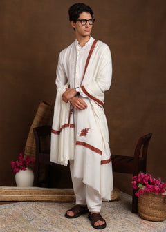 Firosh Men Embroidered Lohi White