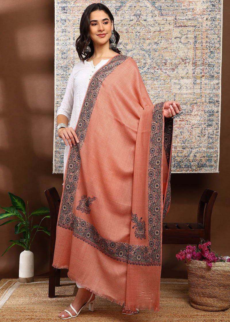 Firosh Women Border Nalki Embroidered Shawl