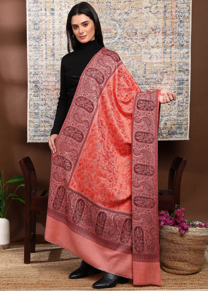 Firosh Women Kani Shawl with Embroidery work
