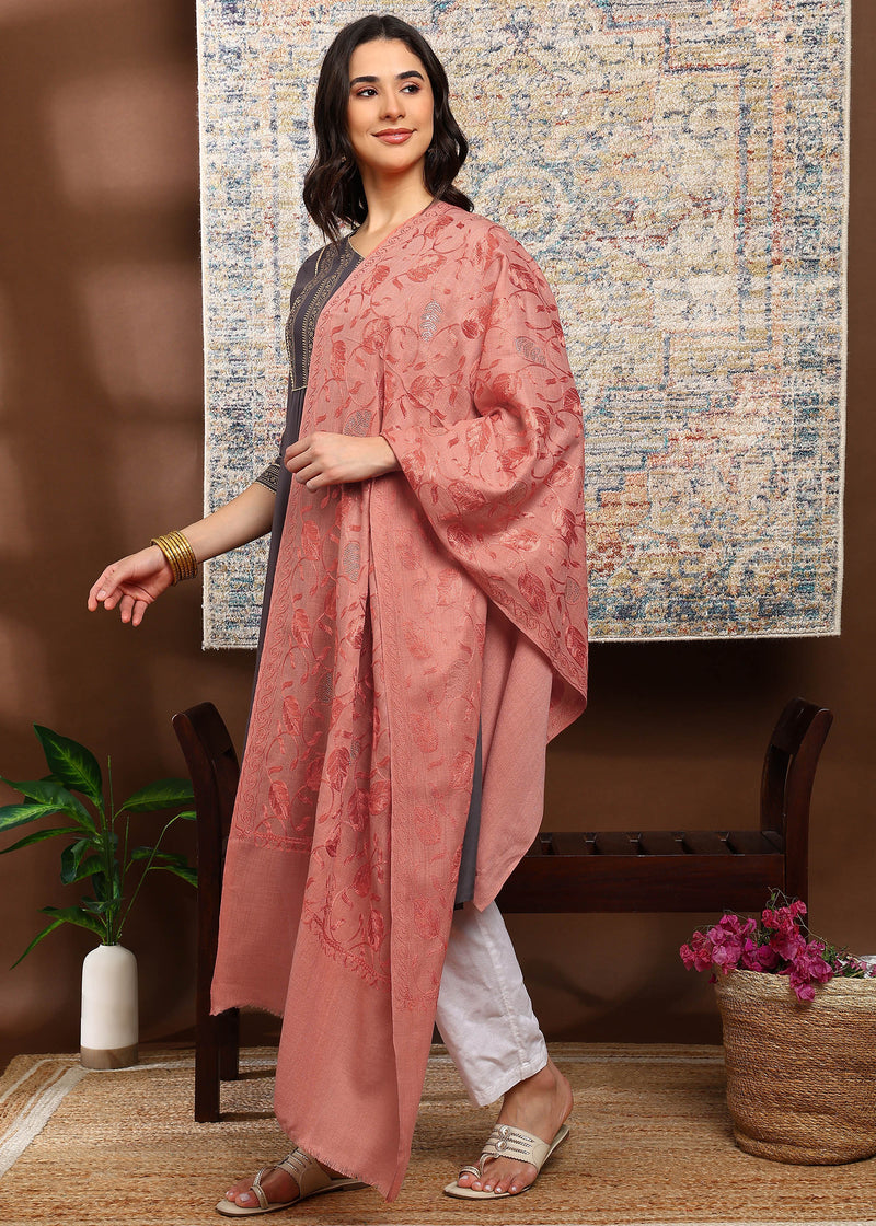 Firosh Women's Embroidered Stole with Swarovski Embellishments