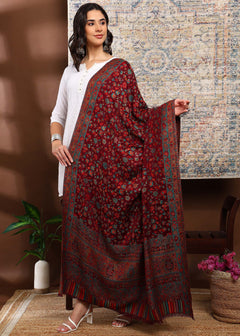 Firosh Women Faux Pashmina Kani Kashmiri Shawl