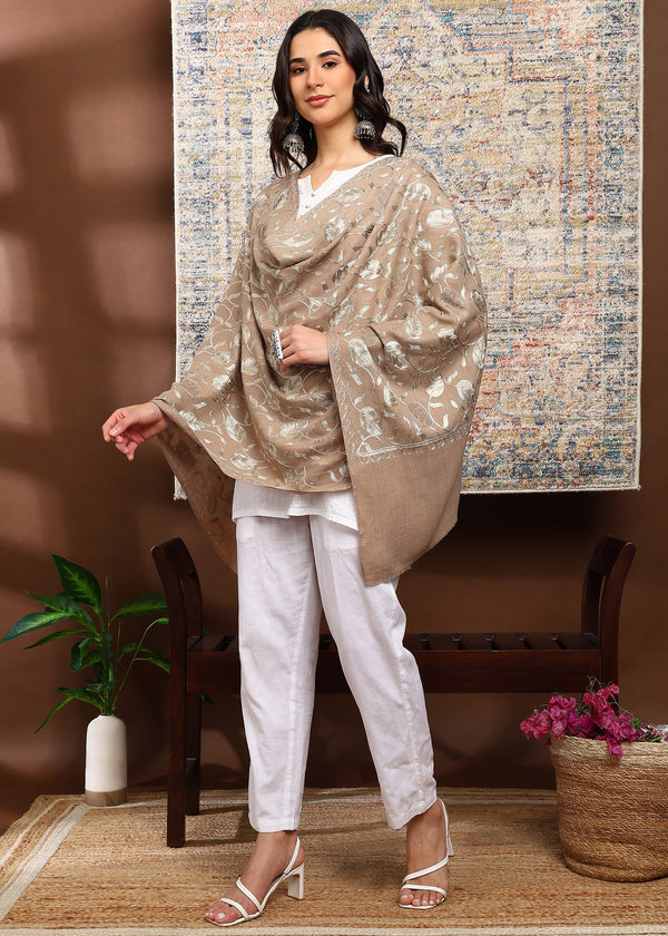 Firosh Women's Embroidered Stole with Swarovski Embellishments
