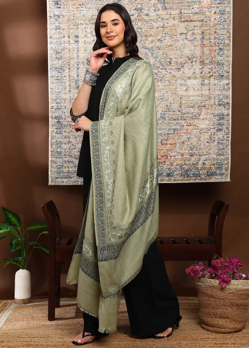 Firosh Women's Kani Shawl with Embroidery & Swarovski Embellishments