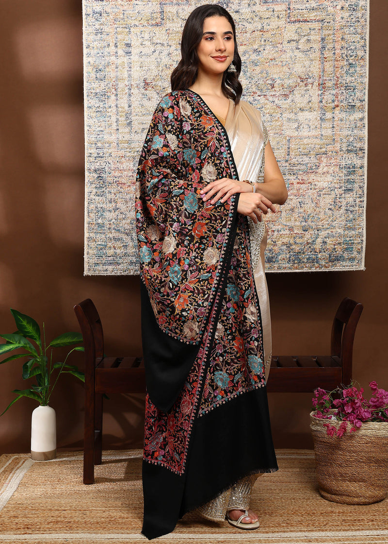 Firosh Women Nalki Embroidered Shawl