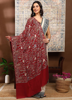 Firosh Women Nalki Embroidered Shawl