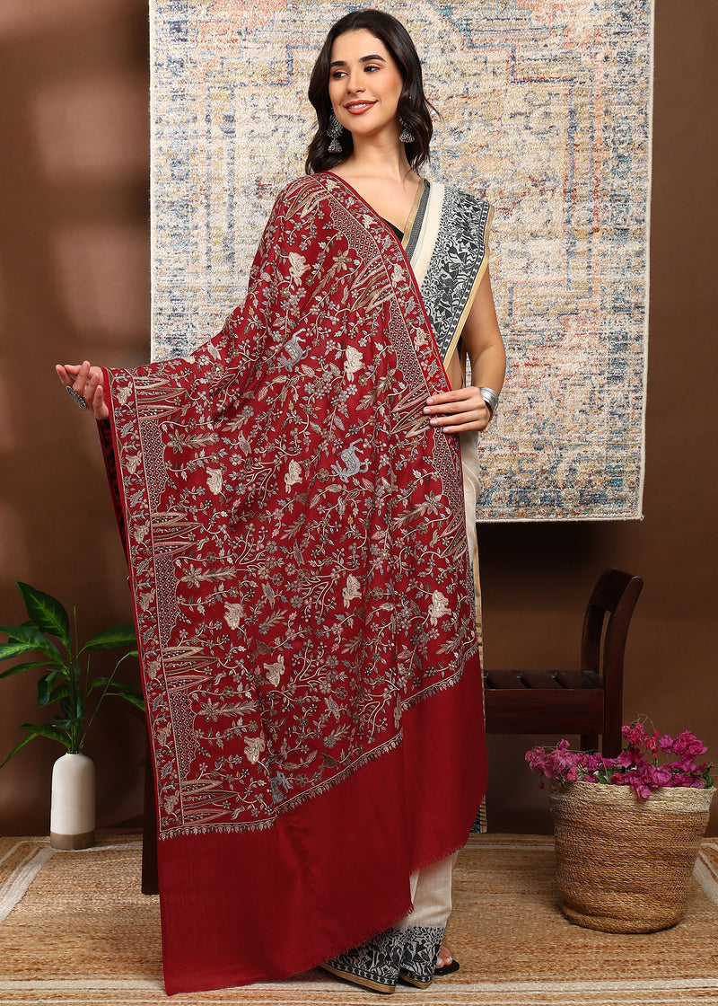 Firosh Women Nalki Embroidered Shawl