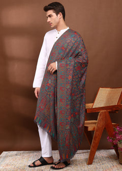 Firosh Men Faux Pashmina Kani Kashmiri Shawl