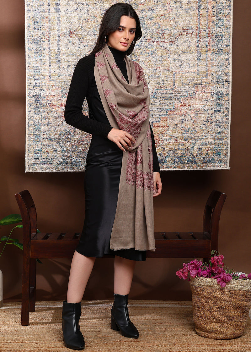 Firosh Women Border Embroidered Stole