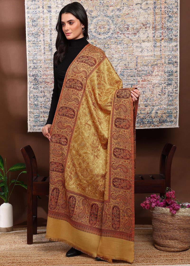 Firosh Women Kani Shawl with Embroidery work