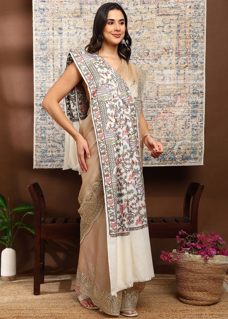 Firosh Women Nalki Embroidered Shawl