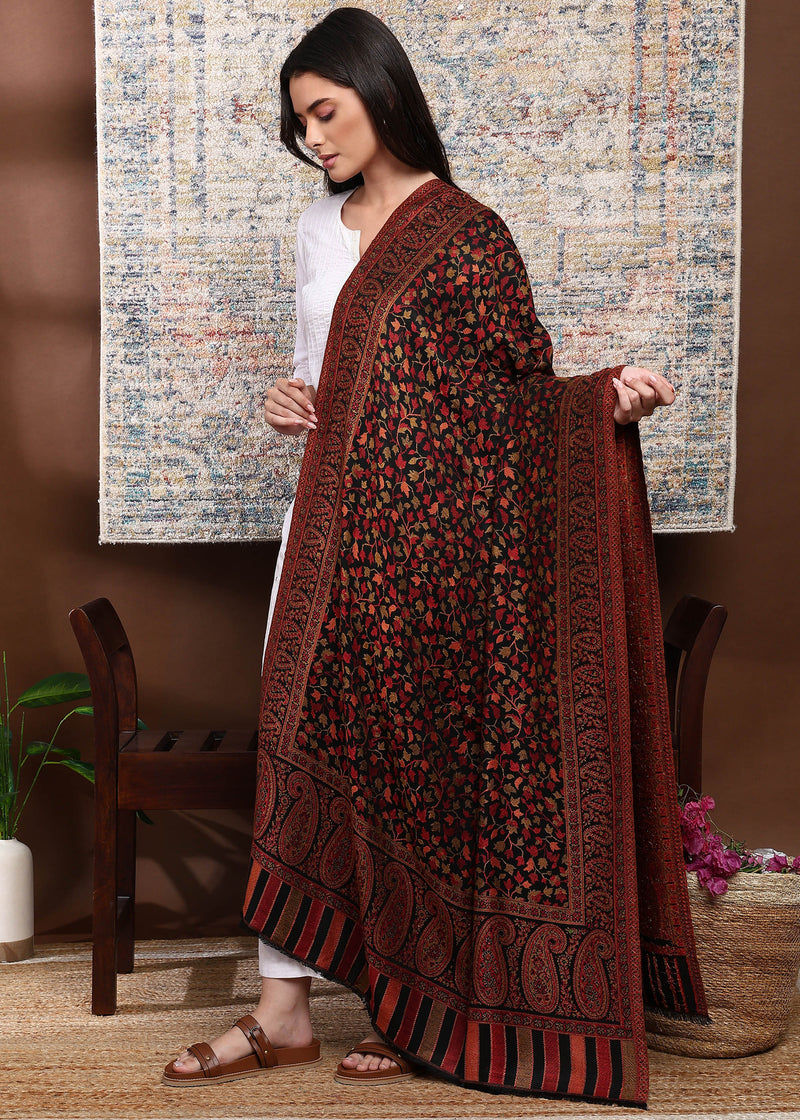 Firosh Women Faux Pashmina Kani Kashmiri Shawl
