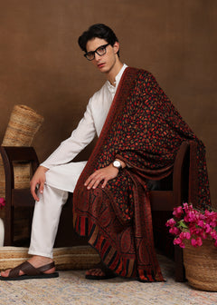 Firosh Men Faux Pashmina Kani Kashmiri Shawl