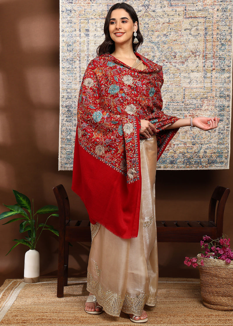 Firosh Women Nalki Embroidered Shawl