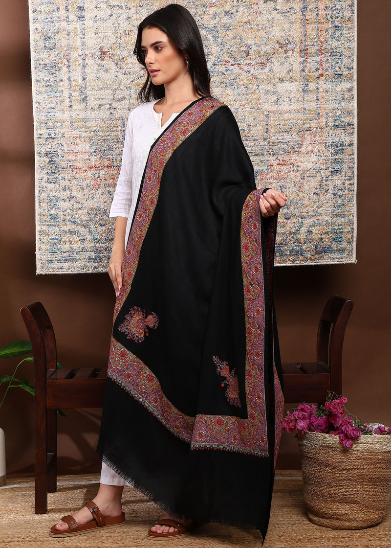 Firosh Women Border Nalki Embroidered Shawl