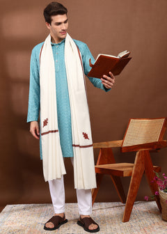 Firosh Men Embroidered Lohi White