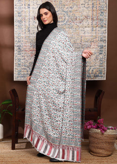 Firosh Women Faux Pashmina Kani Kashmiri Shawl
