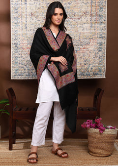 Firosh Women Border Nalki Embroidered Shawl