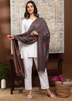 Firosh Women Faux Pashmina Kani Kashmiri Shawl