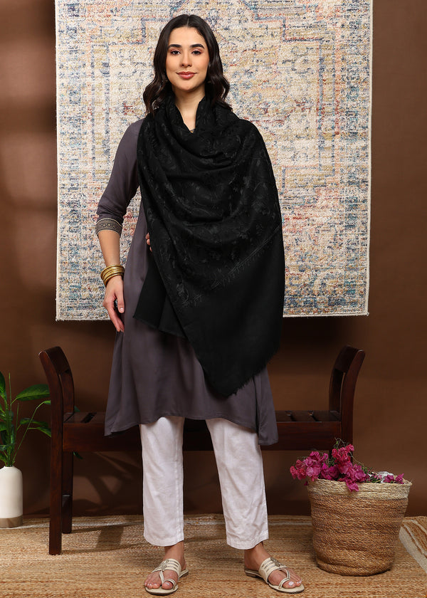 Firosh Women's Embroidered Stole with Swarovski Embellishments