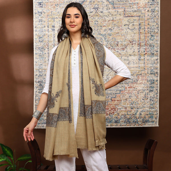 Firosh Women Border Nalki Embroidered Shawl
