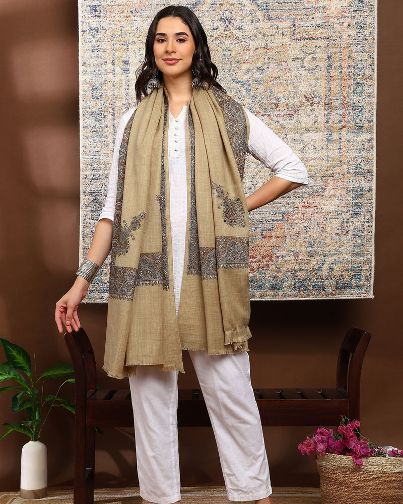 Firosh Women Border Nalki Embroidered Shawl