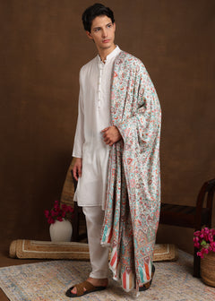 Firosh Men Faux Pashmina Kani Kashmiri Shawl