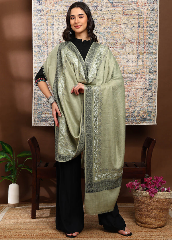 Firosh Women's Kani Shawl with Embroidery & Swarovski Embellishments