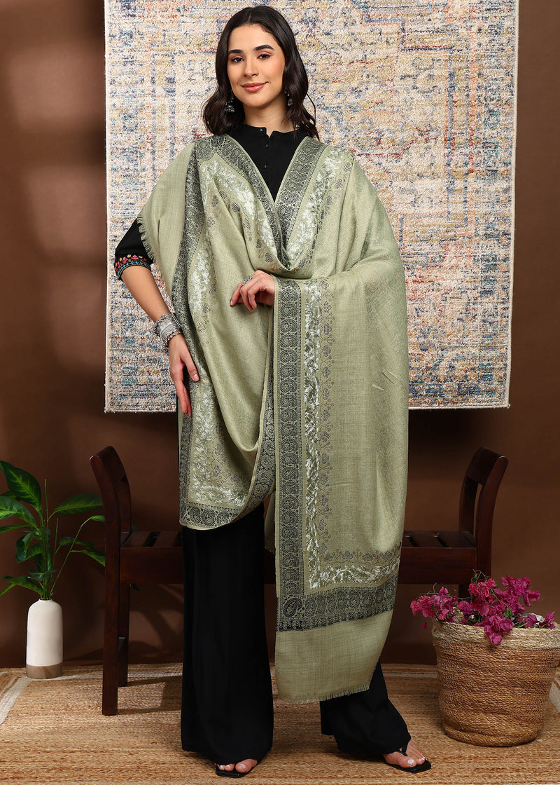 Firosh Women's Kani Shawl with Embroidery & Swarovski Embellishments