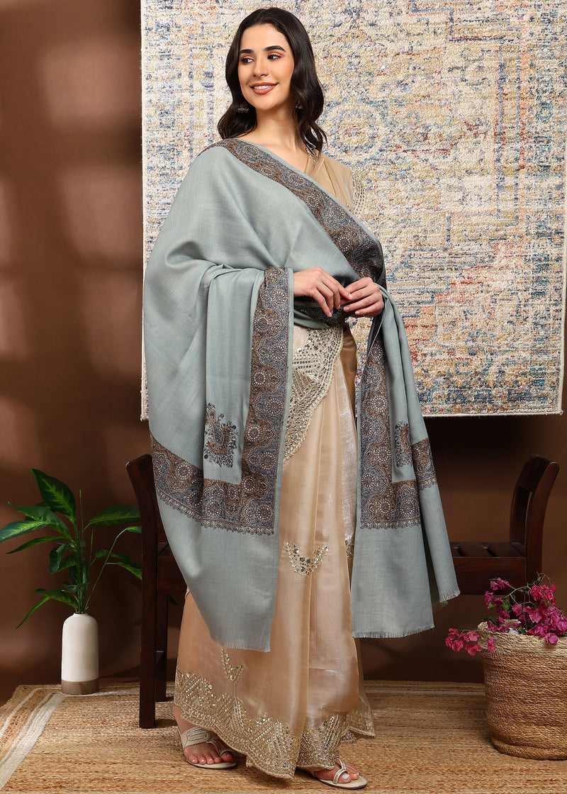 Firosh Women Border Nalki Embroidered Shawl