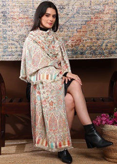 Firosh Women Faux Pashmina Kani Kashmiri Shawl