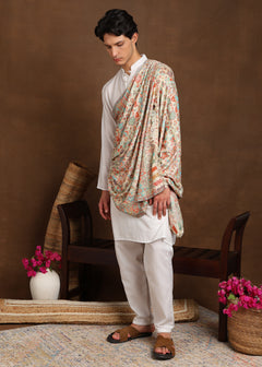 Firosh Men Faux Pashmina Kani Kashmiri Shawl