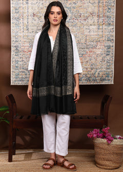 Firosh Women Kani Shawl with Embroidery work