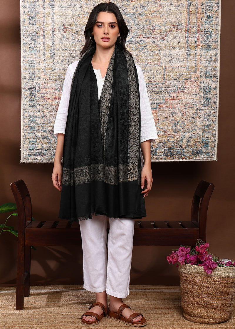 Firosh Women Kani Shawl with Embroidery work
