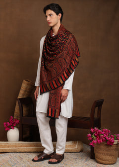 Firosh Men Faux Pashmina Kani Kashmiri Shawl