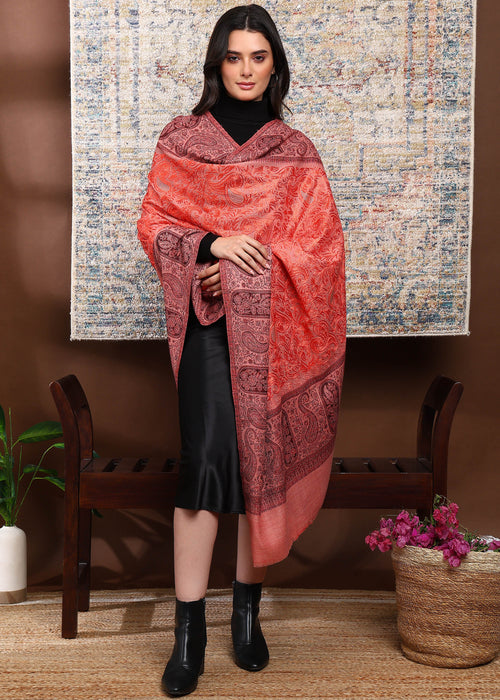 Firosh Women Kani Shawl with Embroidery work