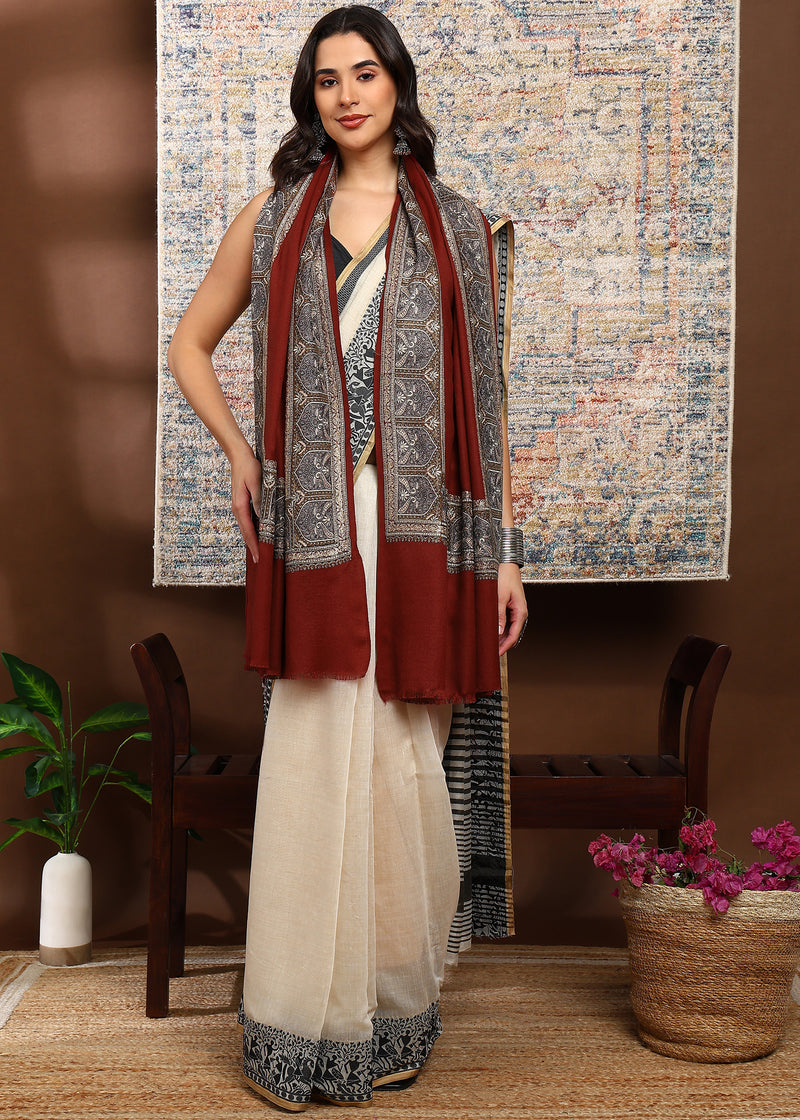 Firosh Women Nalki Embroidered Shawl