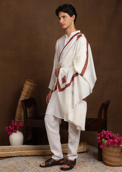 Firosh Men Embroidered Lohi White