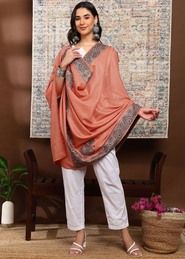Firosh Women Border Nalki Embroidered Shawl
