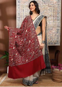 Firosh Women Nalki Embroidered Shawl