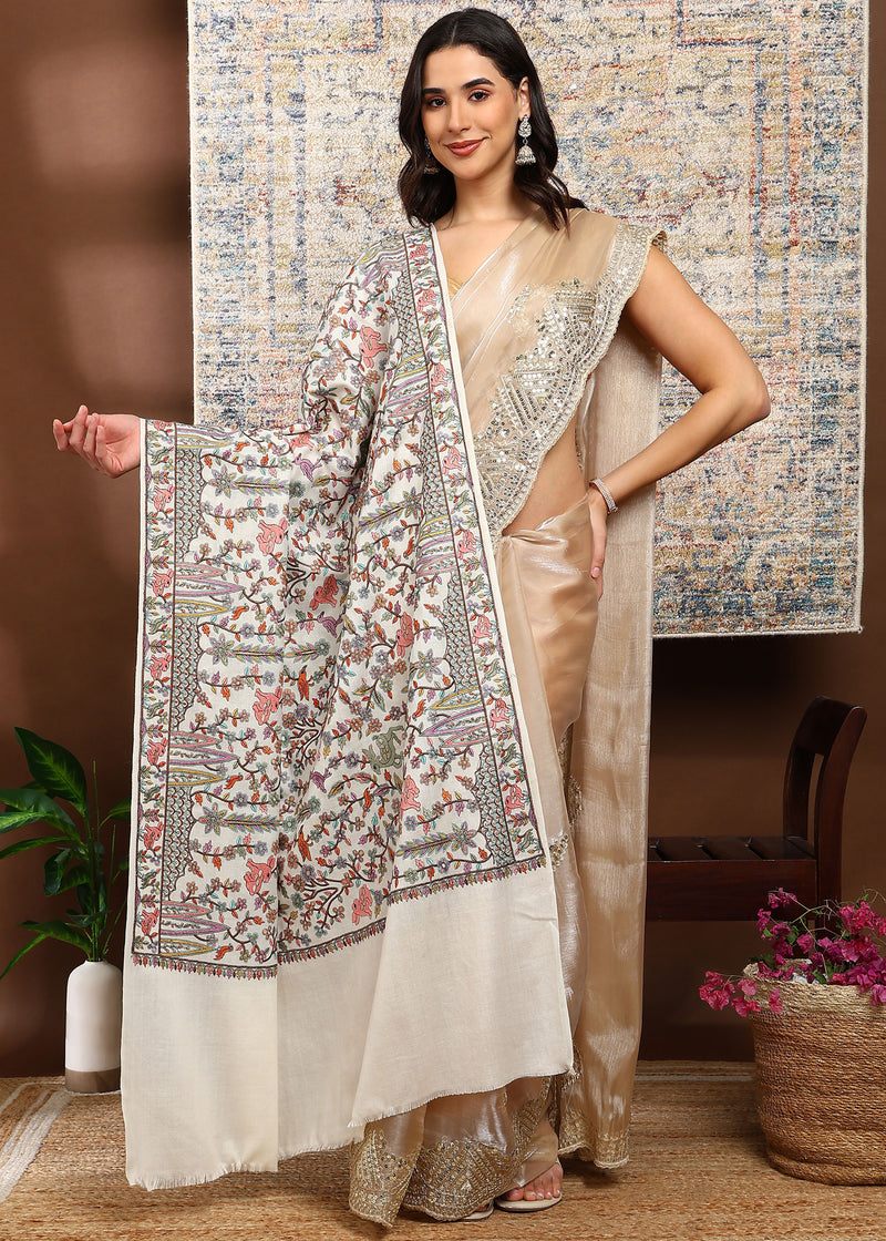 Firosh Women Nalki Embroidered Shawl