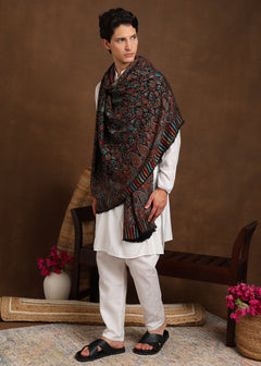 Firosh Men Faux Pashmina Kani Kashmiri Shawl