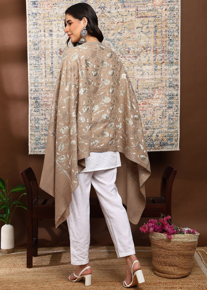Firosh Women's Embroidered Stole with Swarovski Embellishments