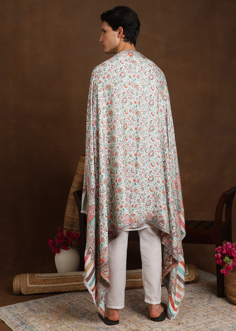 Firosh Men Faux Pashmina Kani Kashmiri Shawl