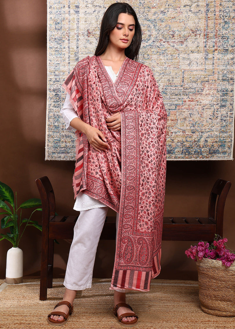 Firosh Women Faux Pashmina Kani Kashmiri Shawl