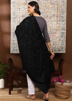 Firosh Women's Embroidered Stole with Swarovski Embellishments