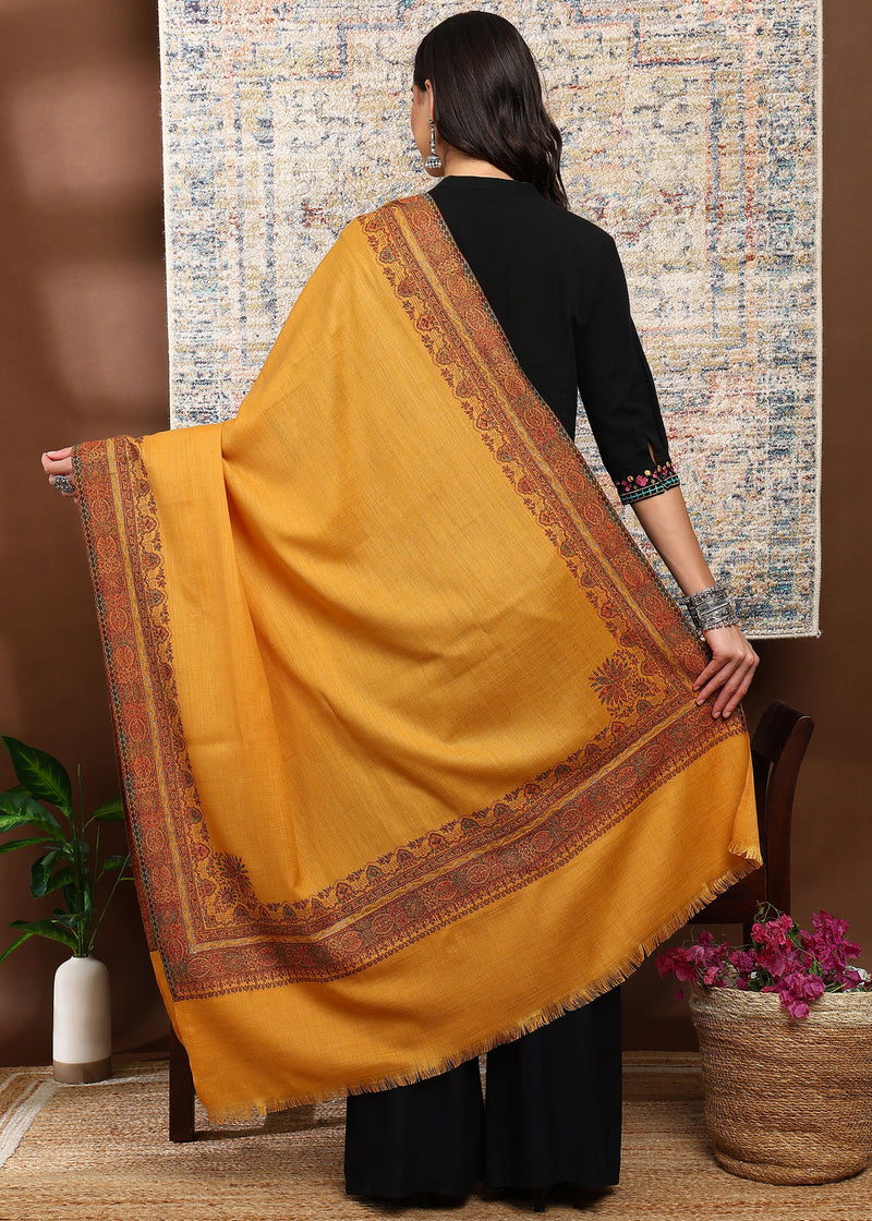 Firosh Women's Premium Kani Kashmiri Shawl with Swarovski Embellishments