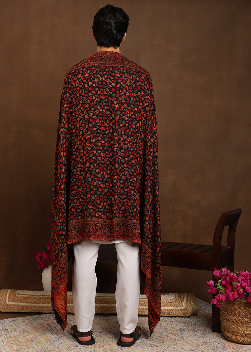 Firosh Men Faux Pashmina Kani Kashmiri Shawl
