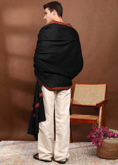 Firosh Men Embroidered Lohi Black