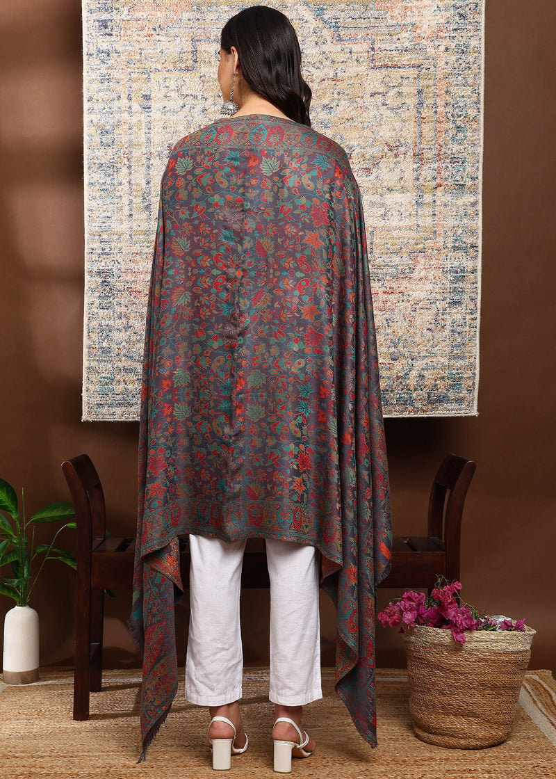 Firosh Women Faux Pashmina Kani Kashmiri Shawl